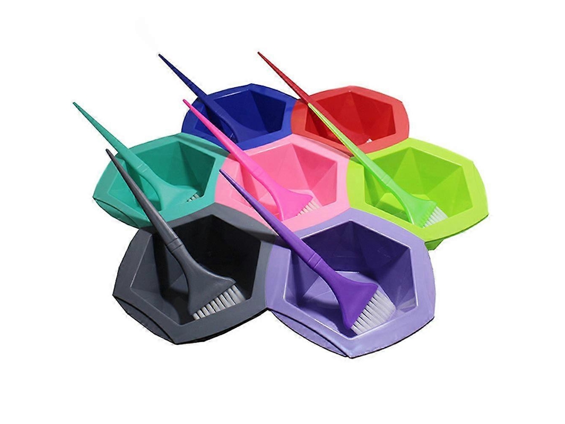 Kit de tintura de cabelo Omni com 7 peças, incluindo pincéis profissionais, material ABS ecológico, antiderrapante e reutilizável para uso em salão e em casa.