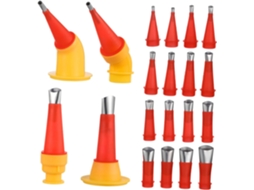 Conjunto De 24 Peças De Bicos Aplicadores De Silicone Para Calafetagem.