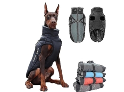 2026 chaqueta Impermeable para Perros Grandes Con Cuello de Pelo Abrigo Invierno Otoño Talla Grande