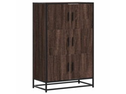 Armário Alto Carvalho Castanho MAISON EXCLUSIVE em madeira e metal (68x35x106,5 cm)