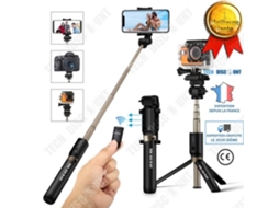 Td® Selfie Stick Câmera para Celular Iphone Câmera Gopro Smartphone Selfie Stick Bluetooth Tripé Portátil Ângulo Android Tech Desconto