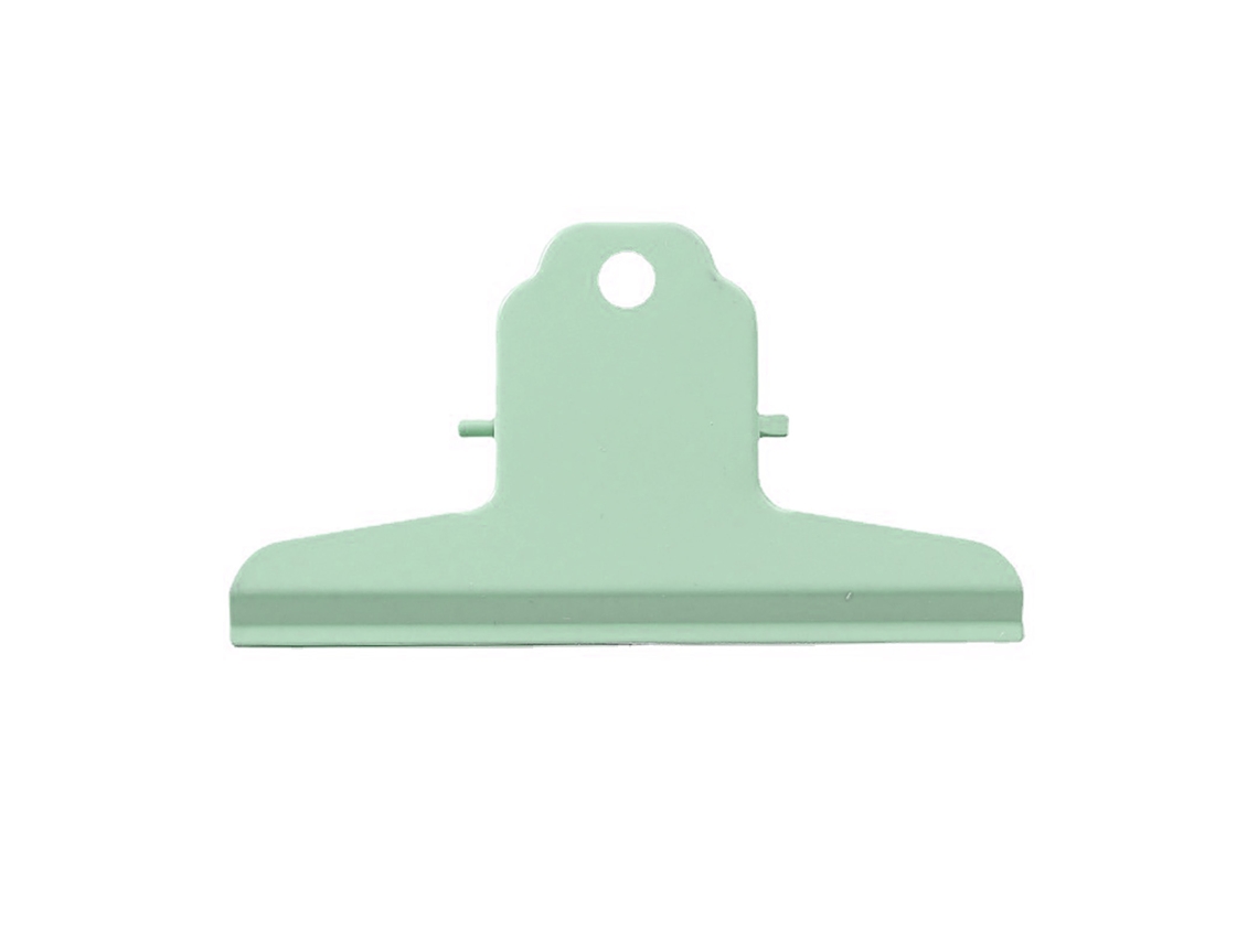 Pinzas De Papel Grandes Toros Fuertes Clip Metal Para Oficina 200 Hojas Color Verde Menta