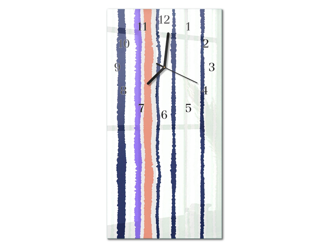 Relógio De Parede De Vidro Multicolor Espelharte (30x60 Cm)