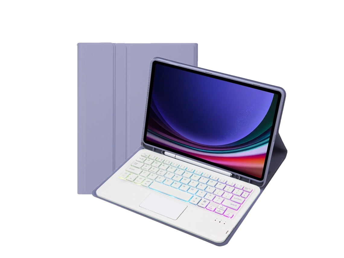 Lurelia Capa Com Teclado Bluetooth Para Samsung Tab S9fe 10.9 Com Retroiluminação