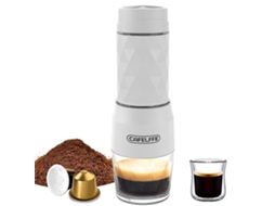 2026 Store máquina de café espresso portátil, 3 em 1, 18bar, mini cafeteira com espuma de leite, para cápsulas DG/NES e café moído