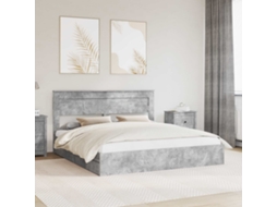 Vidaxl Cama Com Armazenamento Com Gaveta Cinzento 200 X 200 Cm