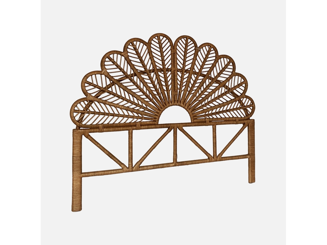 Cabeceira Para Cama Em Rotim Escuro