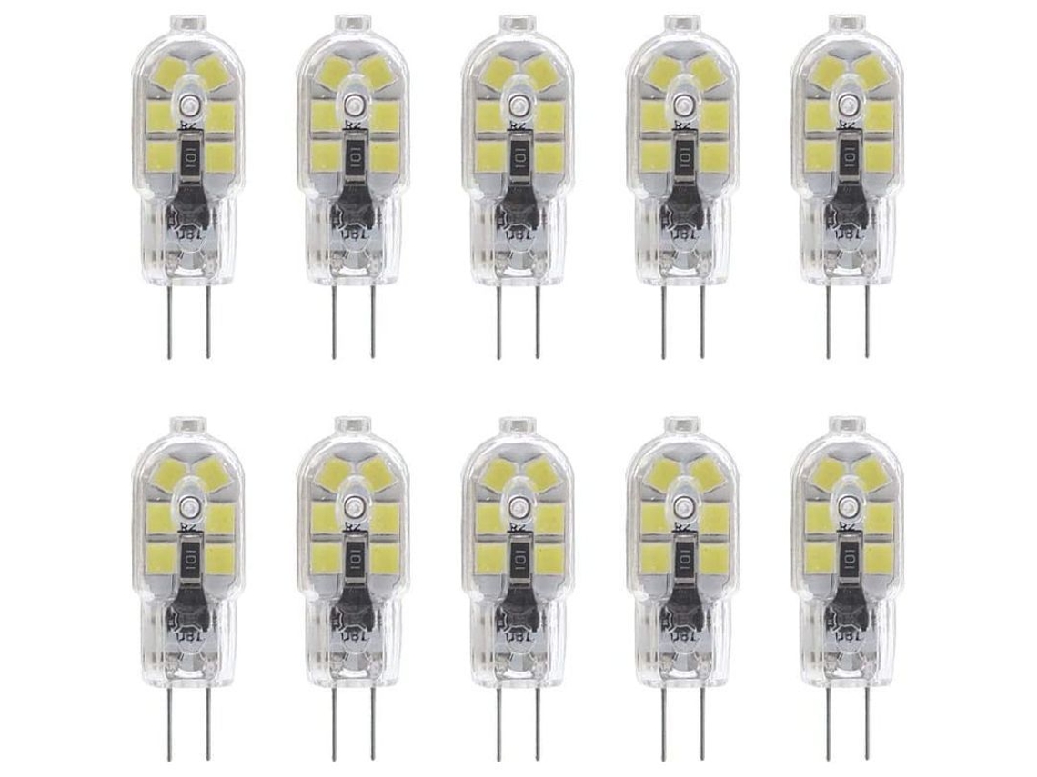 2026 10 pack Lâmpada Led G4 2w 12v 6000k Branco Frio 200lm Equiv. 20w Halógena