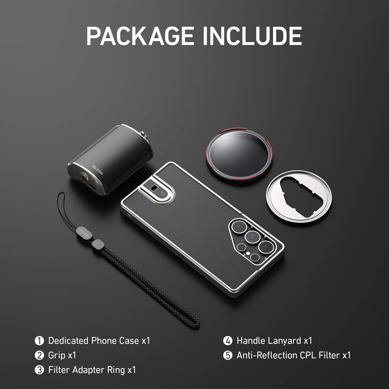 Kit De Gravação Profissional Para Samsung Galaxy S25 Ultra: Manopla, Filtros Cpl Nd2-32 E Controle Remoto (conjunto Cpl)