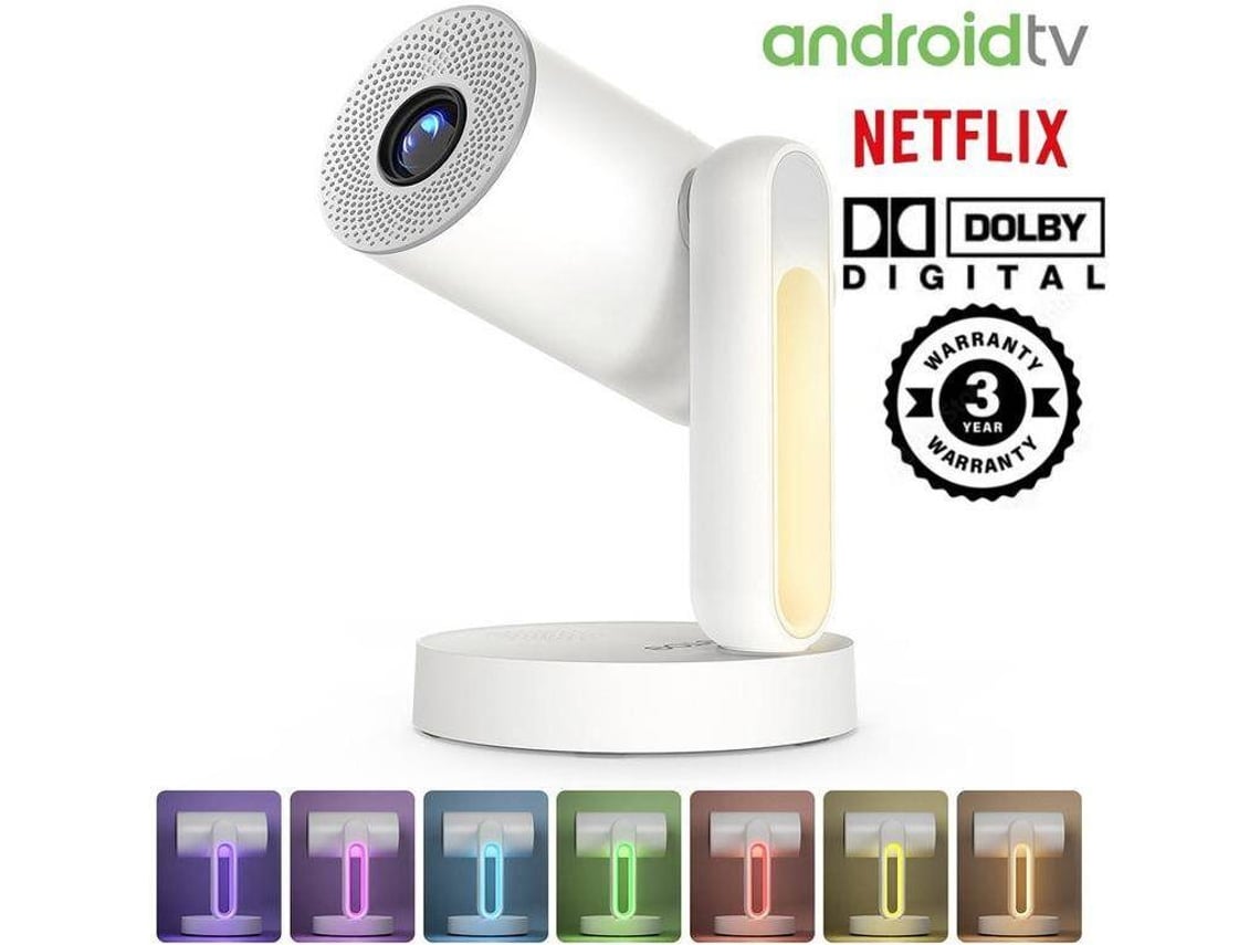 Projetor ETOE Starfish Android TV 11.0 Dolby Digital Toque na luz