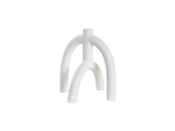 Candelabro Dkd Home Decor Scandi 21,5 X 21,5 X 23 Cm Branco Resina