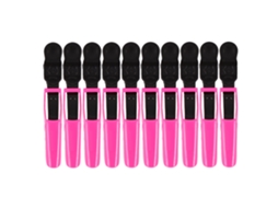 2026 10pcs Pinzas de Corte de Pelo para Peluquería Diy Con Dientes Clip de Pelo Grip Color Rojo Rosa