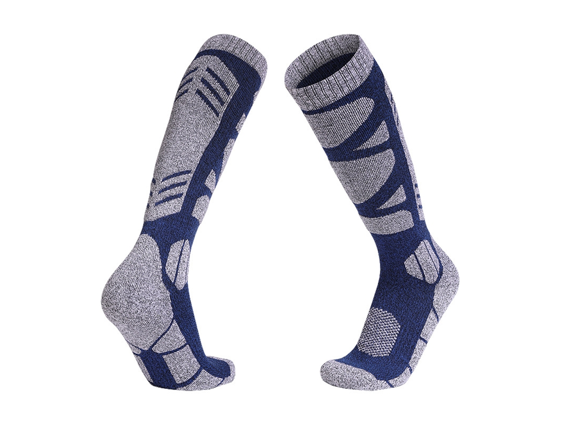 Meias De Ski Altas Até O Joelho Quentes Respiráveis Absorventes De Suor Para Inverno Masculino
