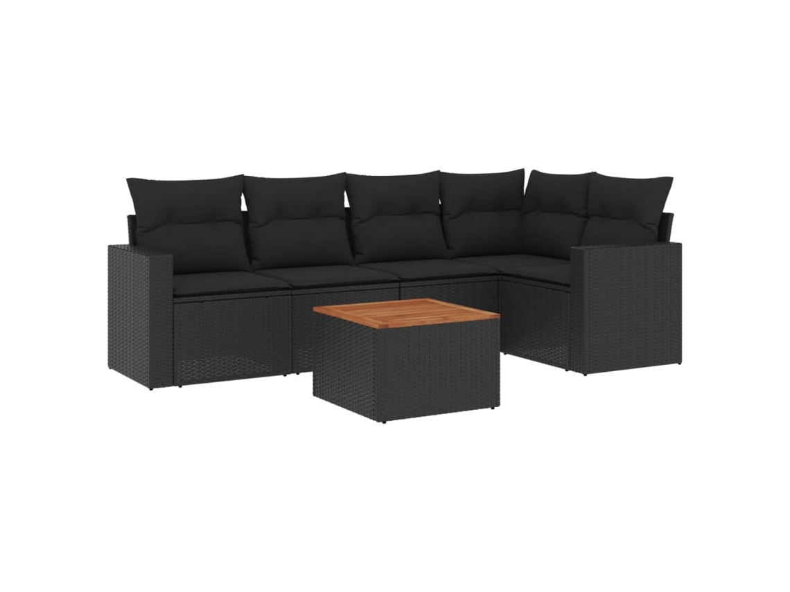 Garden Sofa Set, Garden Sofa Sets Vidaxl Preto Rattan / Vime (n/a)