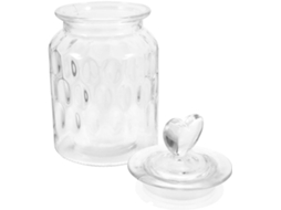 Pote De Vidro Hermético 650ml Com Tampa Para Armazenar Nozes E Alimentos Secos, Fácil De Limpar E Com Alça Em Formato