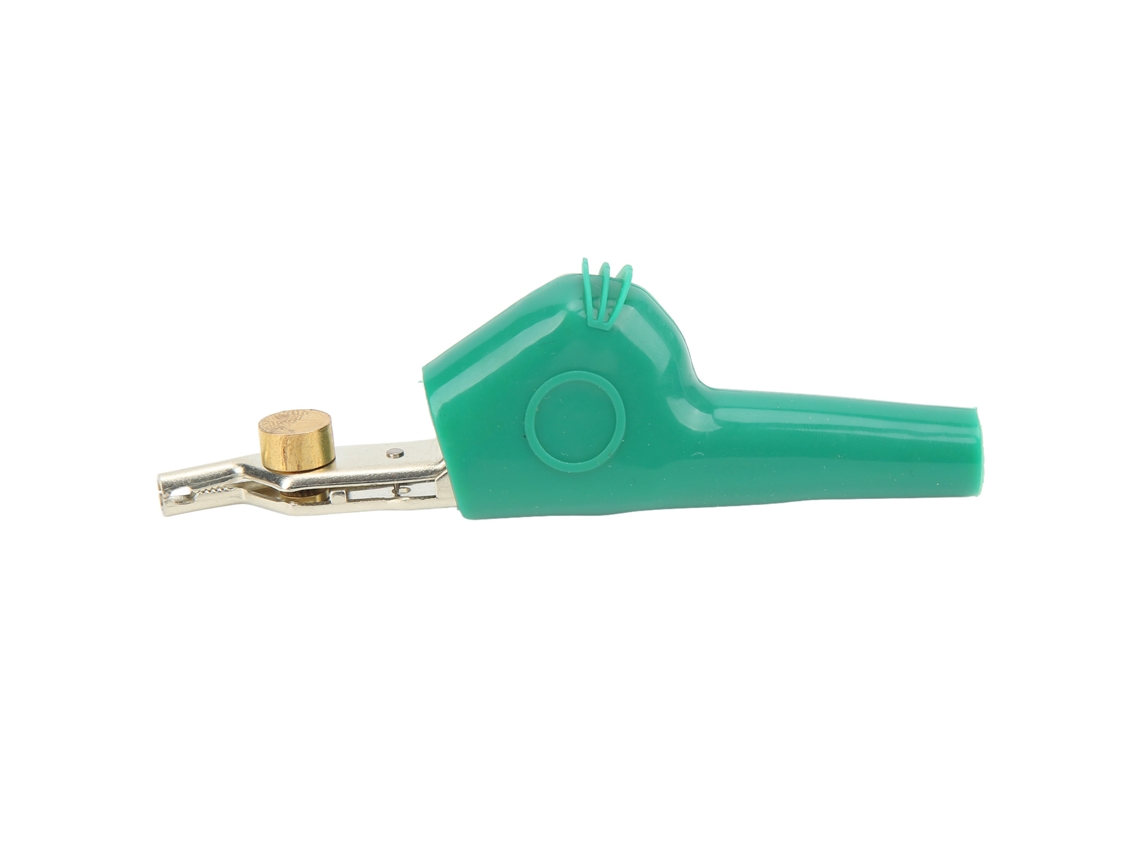 Pinza Cocodrilo Telecom Prueba 25mm Abertura J.60043 Verde