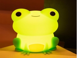 Lurelia Abajur Infantil Em Forma De Sapo Com Silicone Macio, Recarregável Usb, Sensor De Toque E Brilho Regulável Para Bebé E Crianças