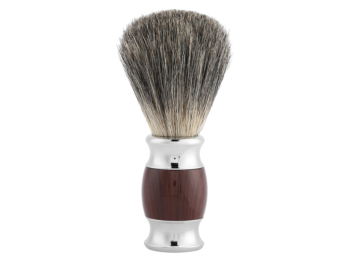 Pincel De Afeitar Barbilla Barba Hombre Madera Sintético