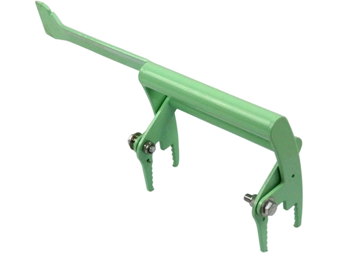 Raspador portátil em aço inoxidável para levantar esquadros, com cabo ergonômico e leve, ideal para tarefas eficientes.