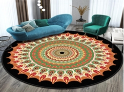 Lurelia Tapete Redondo Floral 60 Cm Sala Quarto R467