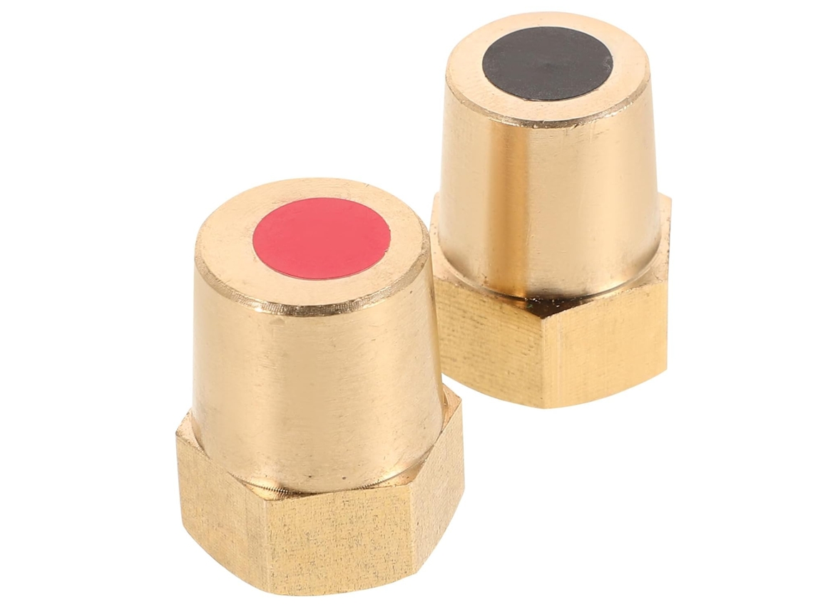 Adaptador De Terminal Bateria Carro Em Latão Dourado Com Rosca Interna 8 Mm Para Conexão Caminhão E