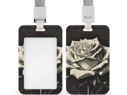 Clipe Crachá, Porta Crachá Com Linda Estampa Floral E Cordão, Porta Cartão De Identificação, Porta Crachá,