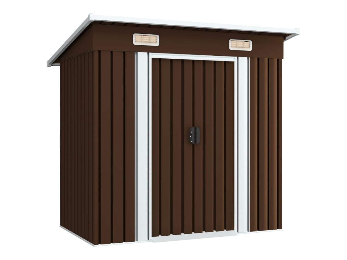 Abrigo VIDAXL Brown Aço (194x121x181 cm)