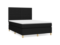 Box Spring Bed, Box Spring Beds Vidaxl Preto Tecido (140 X 200 Cm)