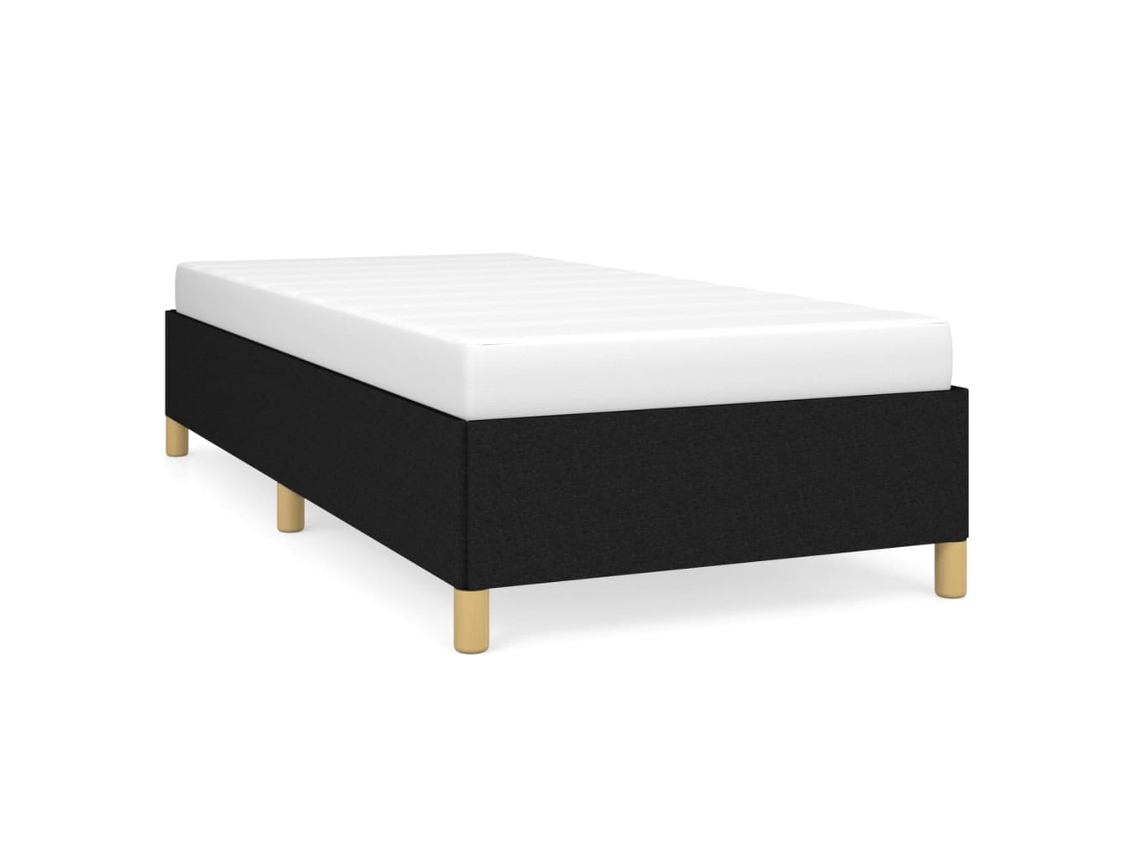Estrutura de Cama Sem Colchão 90x190 Cm Tecido Preto MAISON EXCLUSIVE