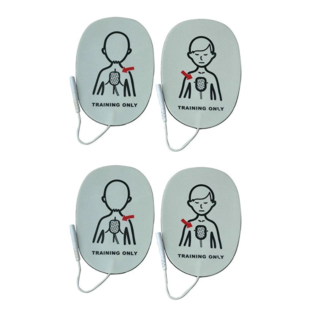 Conjunto De 4 Adesivos Treinamento Para Dea(desfibrilador Externo Automático) Com Almofadas Reposição Primeiros Socorros, Para Crianças