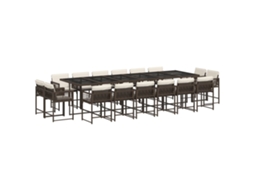 Garden Dining Set, Garden Dining Sets Vidaxl Marrom Rattan / Vime (n/a)