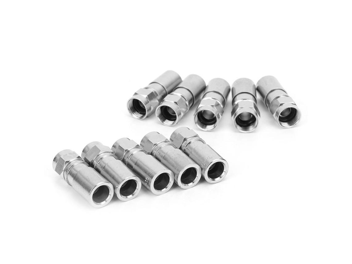 Conector F de encaixe rápido Laxiscreed RG6 UK para antenas de alta qualidade e satélites de vídeo.