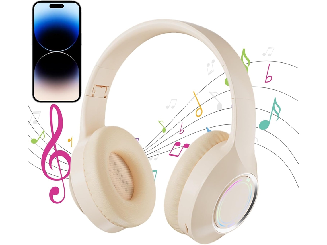 Fones De Ouvido Dobráveis E Leves, Fones De Ouvido Estéreo Sem Fio Com Som Surround