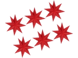 Conjunto de 6 Estrelas Dobráveis de Papel Branco com Nove Pontas para Decoração de Casamentos. SFUSHOS