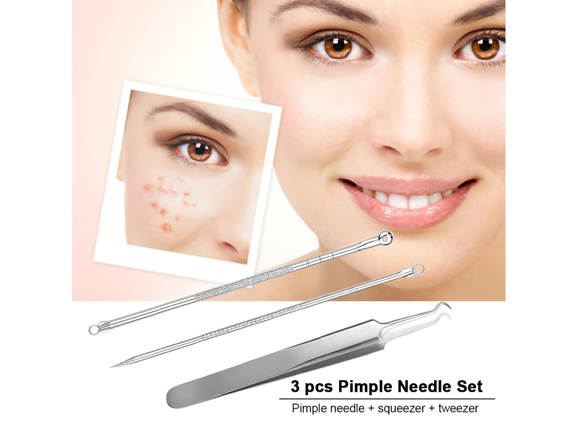 3pcs Conjunto De Agulhas Para Remoção De Pontos Negros E Acne
