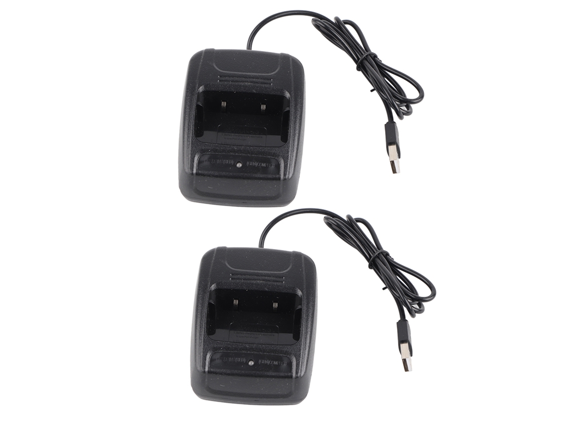2pcs Base De Carregamento Usb Para Rádio Baofeng Bf666s/bf777s/bf888s Com Indicador De Carregamento