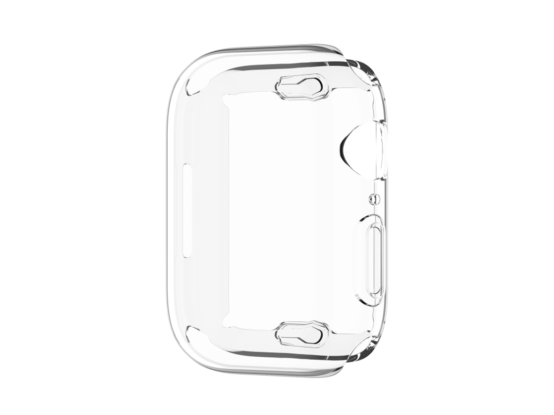 Capa Protetora Completa Halinuia Tpu Transparente Antichoque com Pelicula para Apple Watch Series 8/7 45mm, Transparente