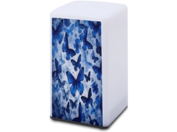 Luminária De Mesa A Bateria Estampa Borboleta Azul Leitura Para Escritório, Quarto, Proteção Ocular E Economia De