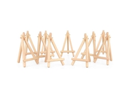 10 Mini Cavaletes de Madeira, Suporte para Fotos e Cartões, Decorativo para Festa e Mesa 9cm*16cm