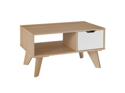 Mesa De Centro Madera Modelo Pervip MOMMA HOME (Blanco - Melamina -80 cmx50 cmx44 cm)
