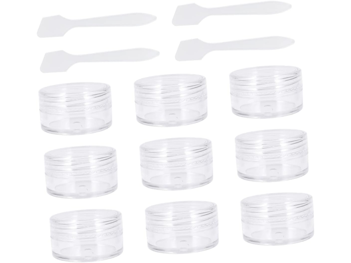 Conjunto De 60 Frascos Dosadores De Cosméticos Com Colheres Para Loção E Amostras, Ideais Para Viagens E...