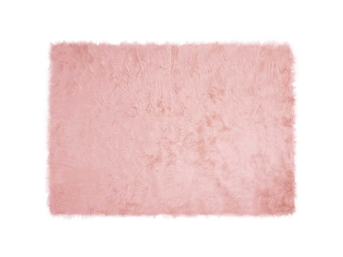 Conjunto 1 Tapete Vidaxl Rosa Poliéster (140 X 200 Cm)