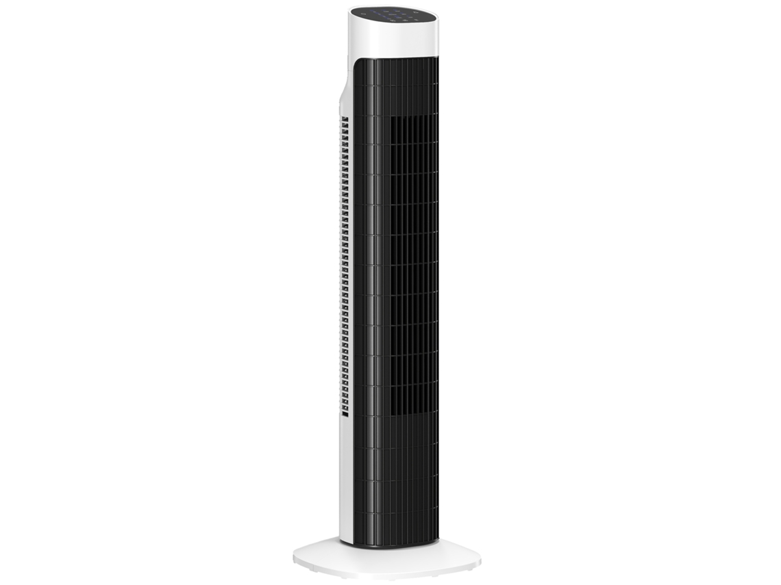 Ventilador Silencioso, Controlo Remoto, 3 Velocidades, 3 Modos, Oscilação 70°, Temporizador 7,5h, Branco e Preto PENGJIANG SHOP