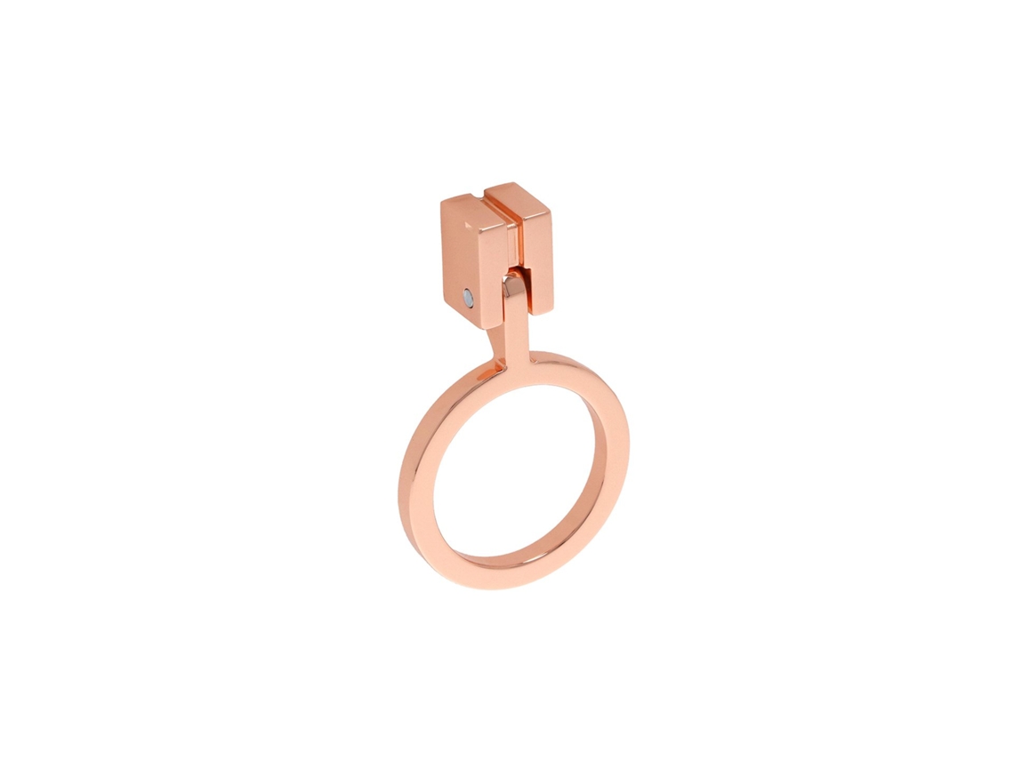 Puxador para Móveis Zamac L 45 Mm Cobre Polido Conjunto de 25mm HARDWAREXCHANGE
