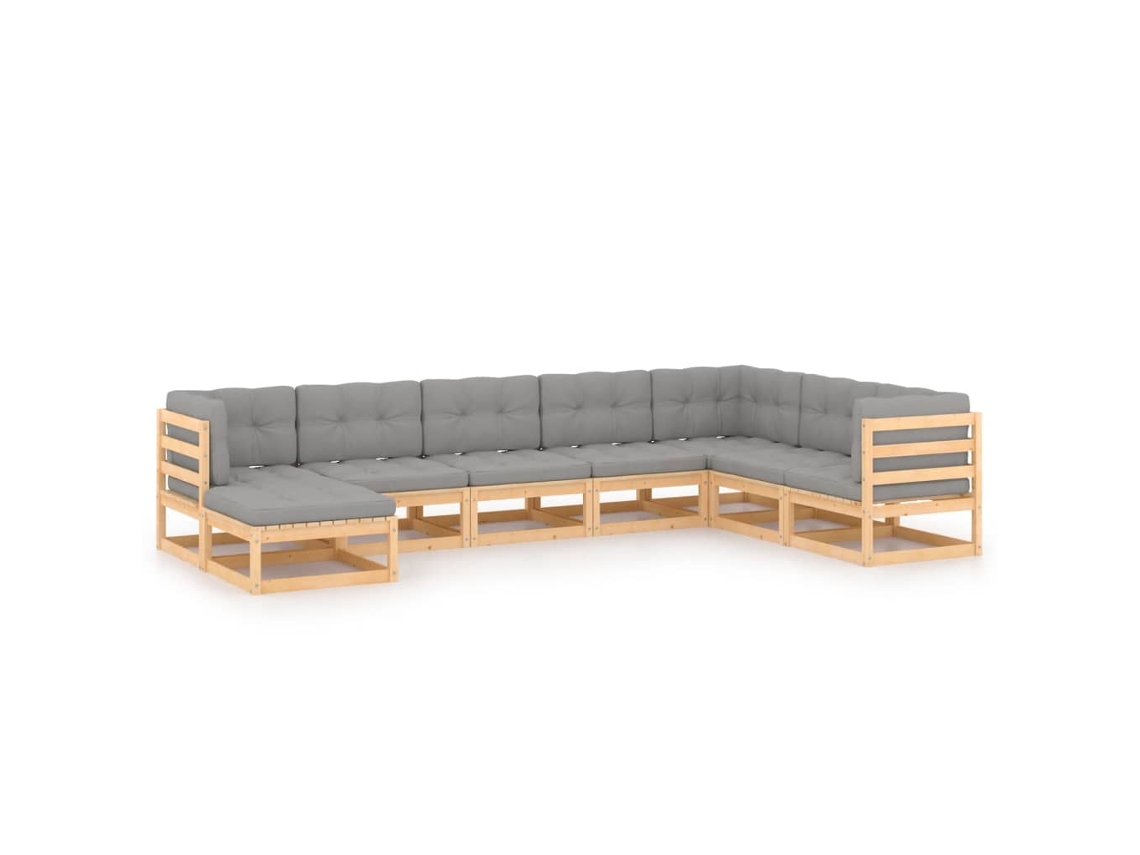 Garden Lounge Set, Garden Lounge Sets Vidaxl Cinzeto Madeira De Pinho (n/a)
