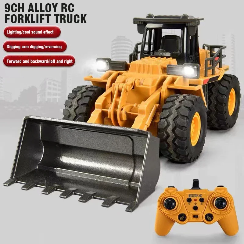 Carrinho de Brinquedo/veículo de Engenharia de Metal Fundido com Controle Remoto, Rádio, Presente Ideal para Crianças e Meninos. MDUG