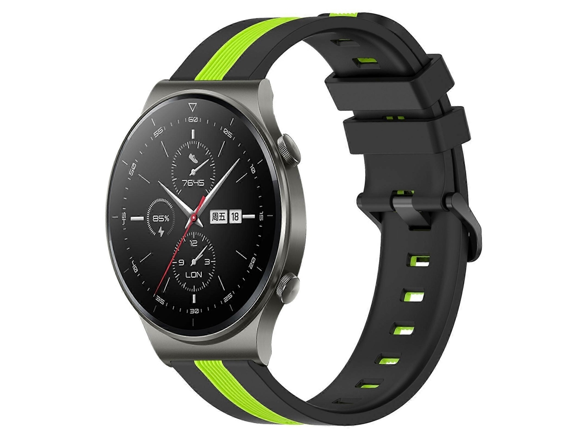 Pulseira De Silicone Bicolor Vertical De 22 Mm Para Huawei Gt2 Pro