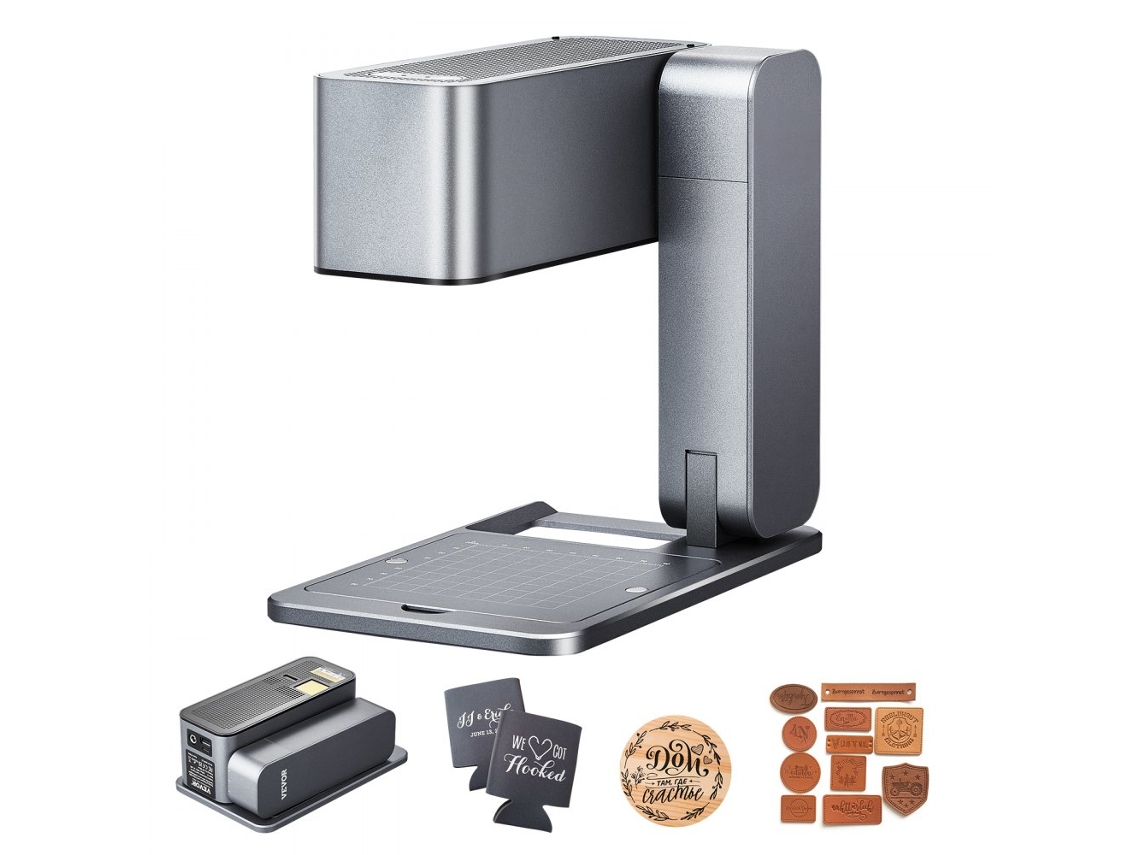 Gravador Laser Portátil 5w Tekmaquinas Para Madeira, Couro, Acrílico E Diy