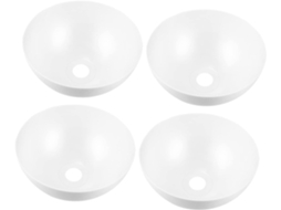 Conjunto De 4 Peças De Plástico Branco Para Instalação.