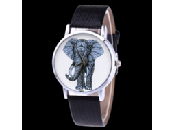 Reloj De Pulsera De Cuarzo Con Correa De Cuero Pu Moda Zhoulianfa Unisex Negro